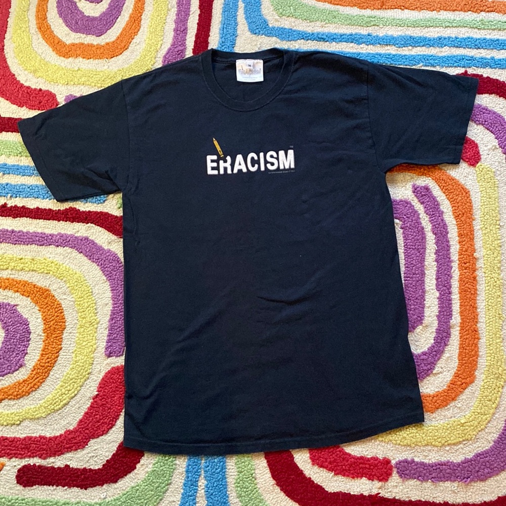 Vintage 1993 Eracism Stop the Hate Front and Back Graphic